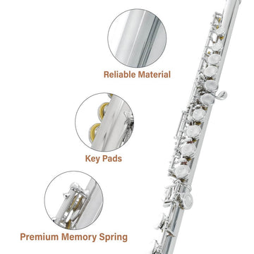 Cecilia CFE-28N Closed Hole C Flute for Beginner - Imported from UK